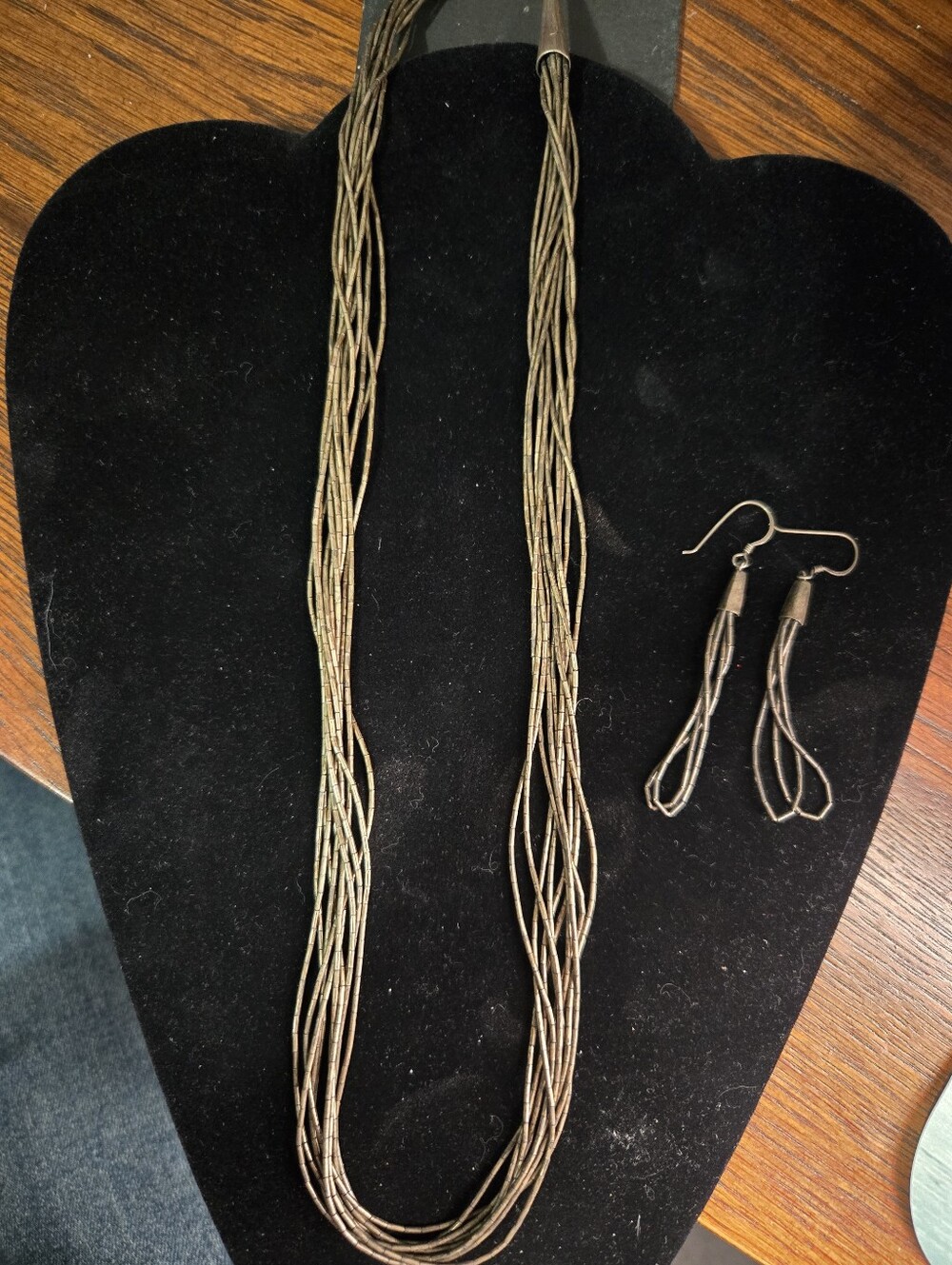 Sterling Silver Multi-Strand Necklace & Matching Earrings Set